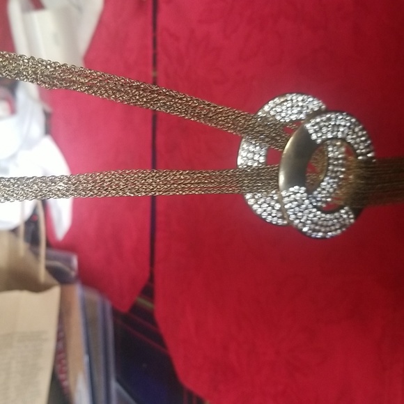 10/$10  Gold Tone & Bling Necklace - Picture 3 of 3